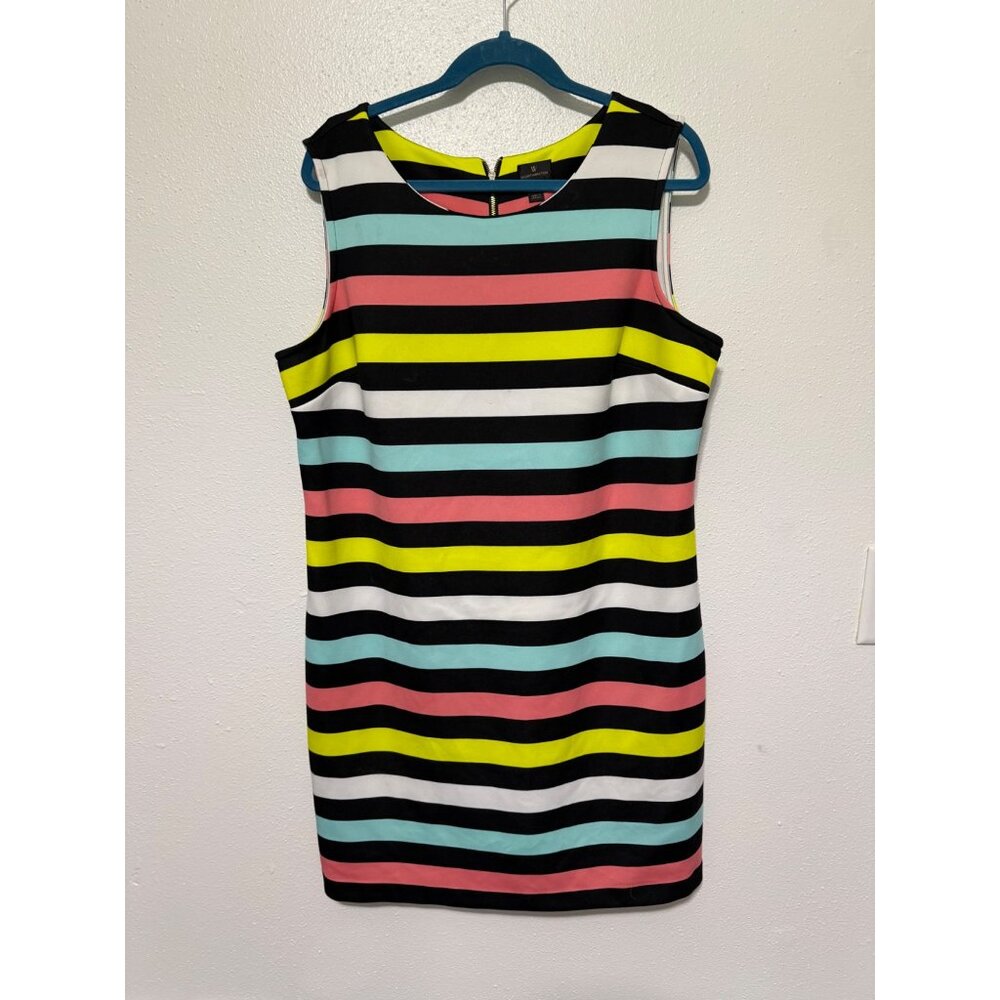 Worthington Dress Sleeveless Multi Stripe Womans XL